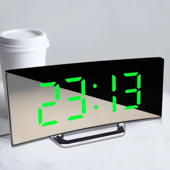 Ηλεκτρονικό Ξυπνητήρι Σχεδιασμός χωρίς θόρυβο Ψηφιακός καθρέφτης LED Μεγάλη οθόνη Λειτουργία μνήμης απενεργοποίησης AAA Ρολόι λάμψης χωρίς μπαταρία