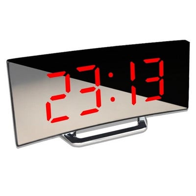 Elektronikus ébresztőóra Zajmentes kialakítás Digitális LED nagy kijelzős tükör Kikapcsolás memória funkció AAA Nem elemes világító óra