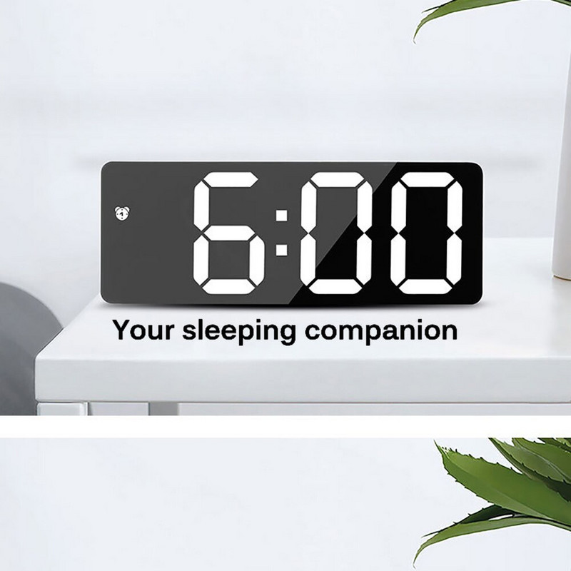 Ξυπνητήρι Led Display Digital Mirror Ρολόι Ξυπνητήρι Μπαταρία Ξυπνητήρι Διπλής Χρήσης Κατάλληλο για Ρολόι Γραφείου Υπνοδωματίου