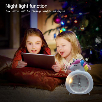 Καρτούν Μονόκερος Ξυπνητήρι Παιδικό Υπνοδωμάτιο Φως Νυχτερινό Ρολόι Παιδικό Ψηφιακό Ρολόι Διακόσμηση σπιτιού Χριστουγεννιάτικο δώρο γενεθλίων