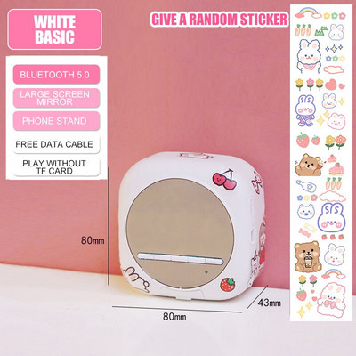 Kawaii óra Bluetooth hangszóró vezeték nélküli sztereó diák mini szundi óra ébresztő asztali dísz lány szív hordozható mélynyomó