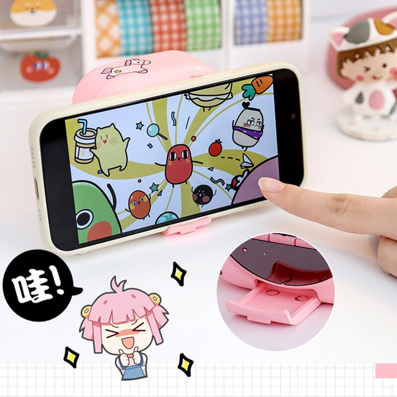 Kawaii óra Bluetooth hangszóró vezeték nélküli sztereó diák mini szundi óra ébresztő asztali dísz lány szív hordozható mélynyomó