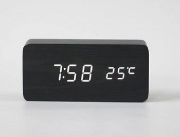 Ξύλινα ρολόγια LED Ξυπνητήρι Ρολόι Ρολόι Τραπέζι Φωνητικός έλεγχος Ψηφιακός ξύλινος Despertador Ηλεκτρονικό επιτραπέζιο ντεκόρ σπιτιού