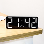LED digitális ébresztőóra hőmérséklet dátum kijelző asztali tükör órák otthoni asztaldísz elektronikus óra