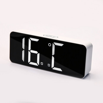 LED Ψηφιακό Ξυπνητήρι Θερμοκρασία Εμφάνιση Ημερομηνίας Ρολόγια Επιτραπέζιου Καθρέφτη Διακόσμηση τραπεζιού σπιτιού Ηλεκτρονικό ρολόι