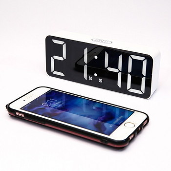 LED Ψηφιακό Ξυπνητήρι Θερμοκρασία Εμφάνιση Ημερομηνίας Ρολόγια Επιτραπέζιου Καθρέφτη Διακόσμηση τραπεζιού σπιτιού Ηλεκτρονικό ρολόι