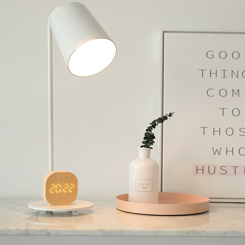 Ceas deşteptător mic pătrat Luminos mut LED Ceas digital multifuncţional Luminos Ceasuri de masă digitale de birou electronice 3 culori