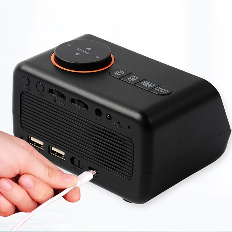 Ébresztőóra rádióval LED-es digitális óra, kettős USB-töltésű, elalvási időzítő, 12/24 órás szundi ébresztőóra