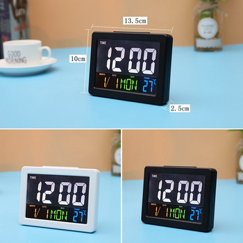 Πολυλειτουργικό Ημερολόγιο Θερμοκρασία Οικιακό Επιτραπέζιο Ρολόι Led Ψηφιακή οθόνη LCD Ηλεκτρονικό μεγάλο δώρο συναγερμού
