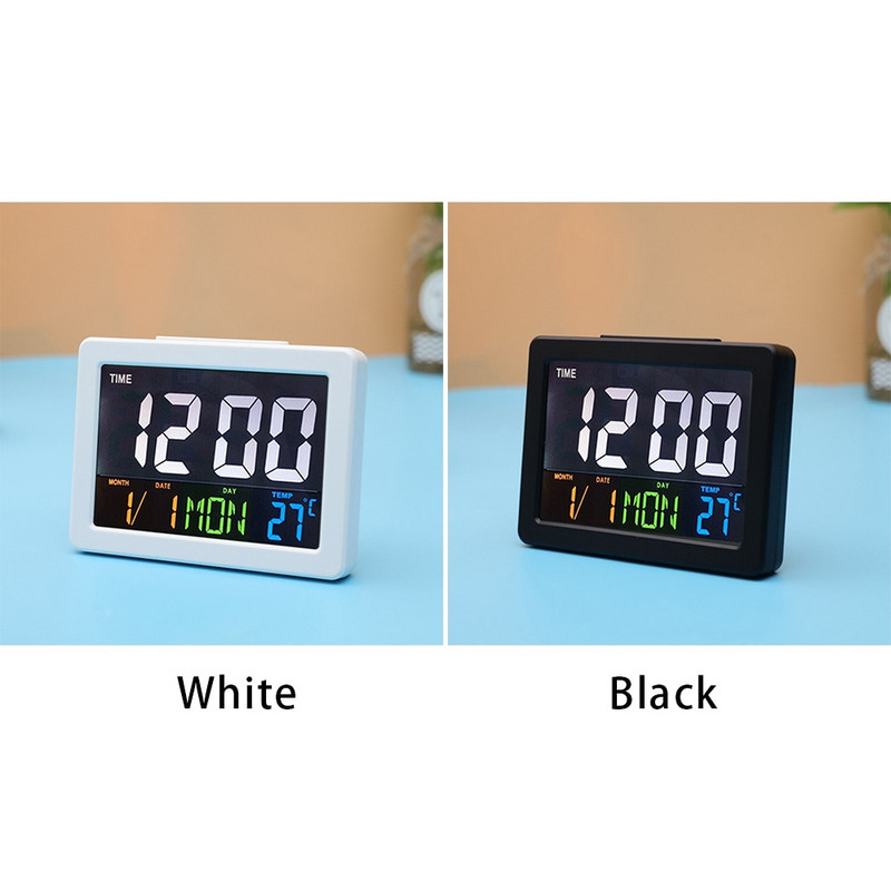 Calendar multifuncțional Temperatură Acasă Desktop Led Ceas Afișaj LCD Digital Electronic Alarma mare Cadou