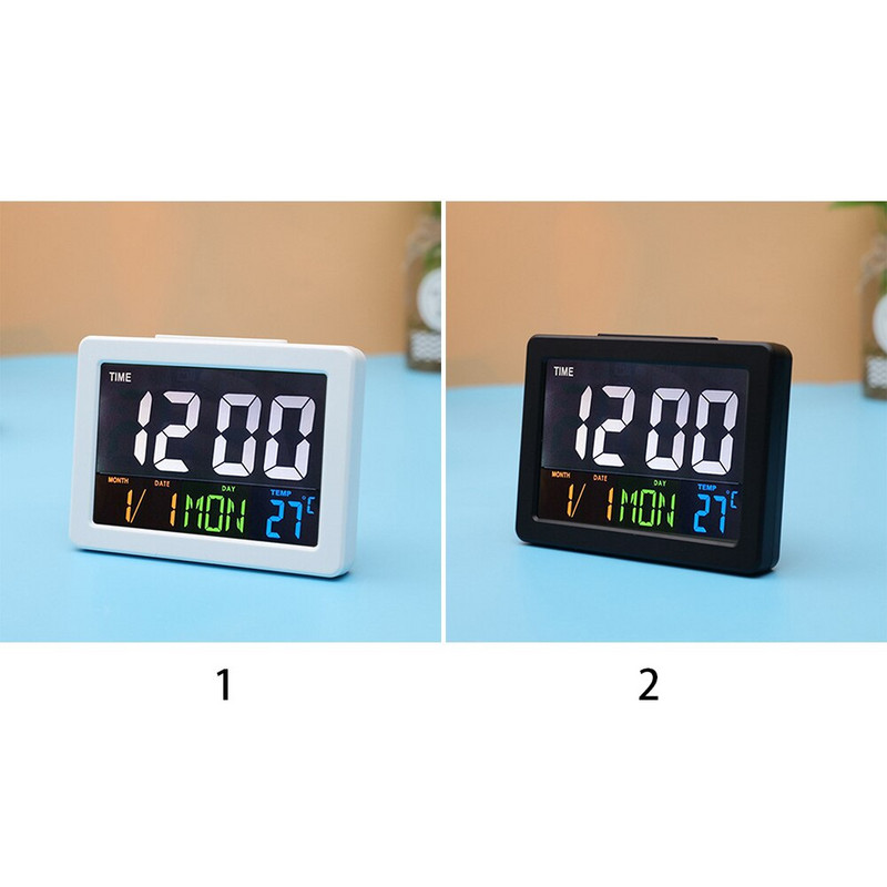 Calendar multifuncțional Temperatură Acasă Desktop Led Ceas Afișaj LCD Digital Electronic Alarma mare Cadou