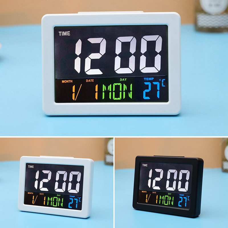 Calendar multifuncțional Temperatură Acasă Desktop Led Ceas Afișaj LCD Digital Electronic Alarma mare Cadou