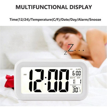 LED Ψηφιακό Ξυπνητήρι Θερμοκρασία & Λειτουργία Ημερολογίου Αναβολή Ρολόι Φωτεινό Επιτραπέζιο Ρολόι Ηλεκτρονικό Έξυπνο Ρολόι Ψηφιακό Ρολόι