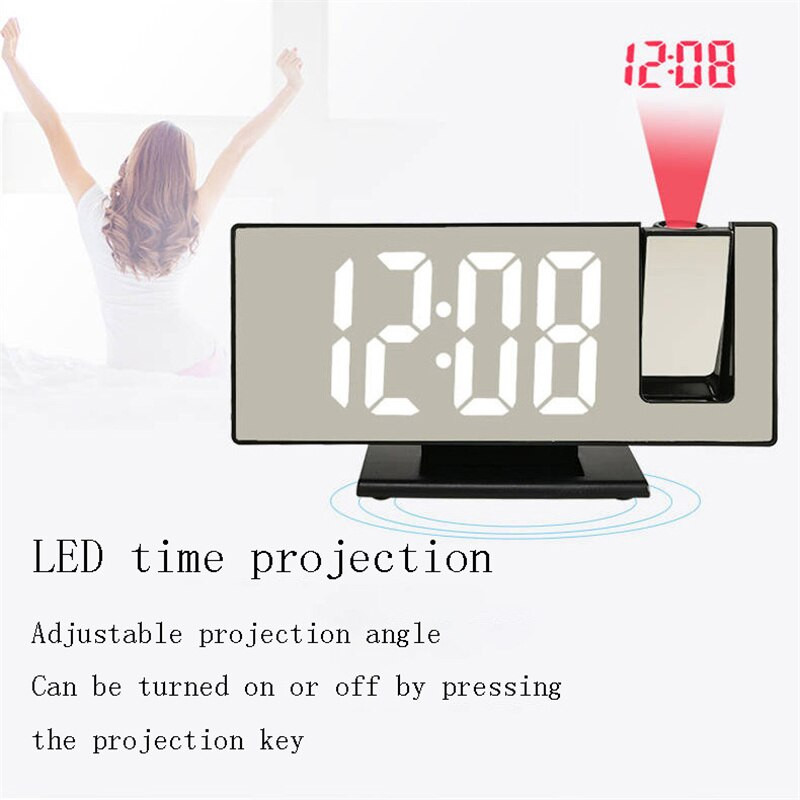 Ceasuri cu alarmă digitală cu LED, USB, cu oglindă, cu funcție de amânare, ceas de proiecție, ceas electronic automat, luminozitate reglabilă