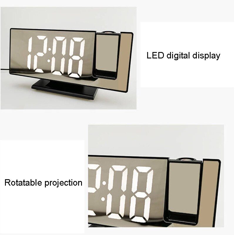 Ceasuri cu alarmă digitală cu LED, USB, cu oglindă, cu funcție de amânare, ceas de proiecție, ceas electronic automat, luminozitate reglabilă