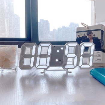 Timess Ψηφιακά ρολόγια LED Επιτραπέζιο ξυπνητήρι Πολύχρωμο ρολόι με λειτουργία αναβολής Ημερολόγιο Θερμόμετρο Ψηφιακή ηλεκτρονική οθόνη
