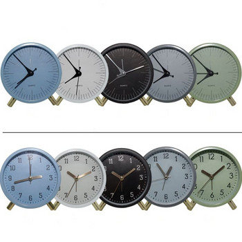 Σκανδιναβικό Ξυπνητήρι 4,5 ιντσών Μινιμαλιστικό Σίγαση Παιδικά Ρολόγια Σαλόνι Υπνοδωμάτιο Επιτραπέζιο Στρογγυλό Επιτραπέζιο ρολόι με δείκτη μαθητή