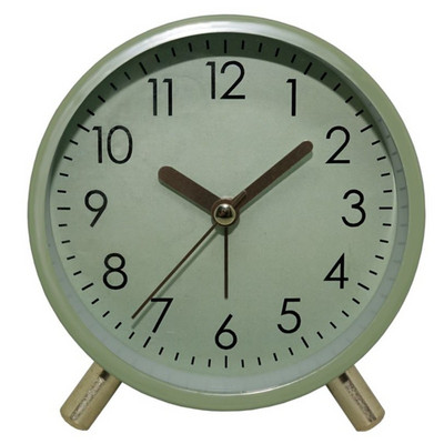 Skandináv ébresztőóra 4,5 hüvelykes Minimalista Néma gyermekórák Nappali Hálószoba Asztali Kerek Diákmutató asztali Asztali óra