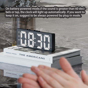 Σκανδιναβικό ρολόι Φωνητικός έλεγχος Ψηφιακό Ξυπνητήρι Θερμοκρασία Αναβολή Ξυπνητήρι Τραπέζι Ρολόι Σίγαση LED Ρολόγια Ρολόι Ηλεκτρονικό Ρολόι