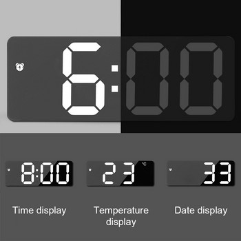 Μοντέρνο επιτραπέζιο ψηφιακό ρολόι για δωμάτιο Τετράγωνο μονόπρόσωπο Ψηφιακό ξυπνητήρι LED για υπνοδωμάτιο