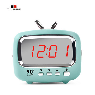 TIMESS mini ébresztő LED óra USB töltő Elektronikus Kreatív Modern csengő íróasztal asztal Digitális kvarc időzítő Otthoni dekoráció hordozható
