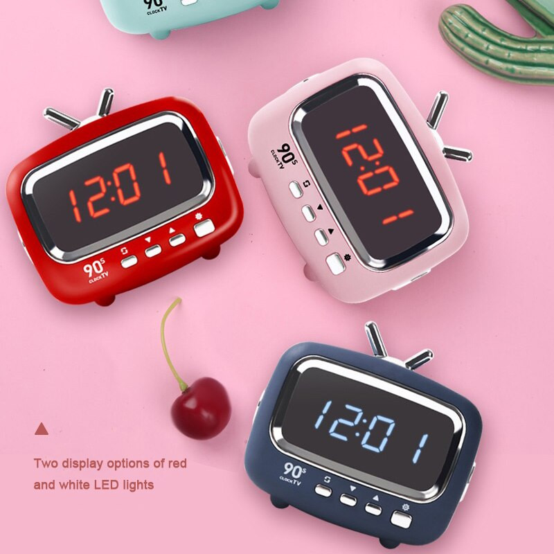 TIMESS mini ébresztő LED óra USB töltő Elektronikus Kreatív Modern csengő íróasztal asztal Digitális kvarc időzítő Otthoni dekoráció hordozható
