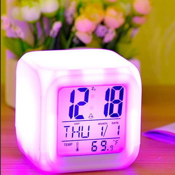 Ψηφιακό λαμπερό ξυπνητήρι LED 7 Χρώμα Παιδικό Ξυπνητήρι Παιδικό Ξυπνητήρι Ηλεκτρονικό ρολόι με δυνατότητα αλλαγής χρώματος