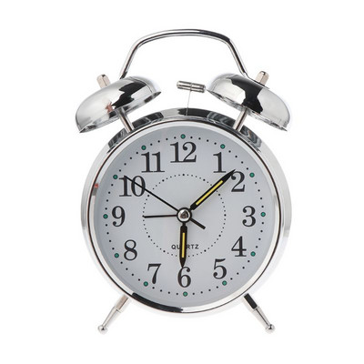 Retro stalinio kompiuterio mechaninis žadintuvas Šviečianti naktinė šviesa Dvigubas skambutis tylus metalinis skaitmeninis miegamojo namų dekoravimas