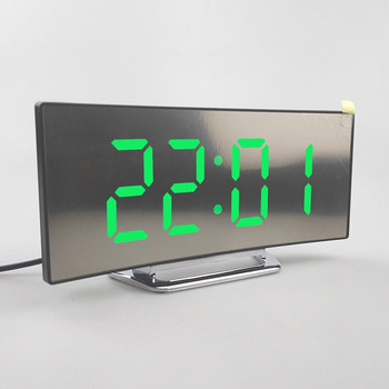 LOYLOV Fashion Ρολόι με κυρτή οθόνη Επιτραπέζιο Ηλεκτρονικό Ρολόι Σπίτι Υπνοδωμάτιο Μεγάλη οθόνη LED Καθρέφτης Σίγαση Ρολόι Ξυπνητήρι