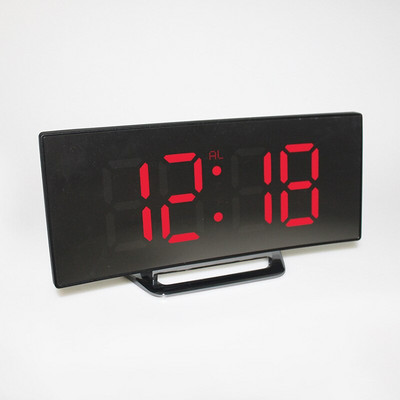 LOYLOV modes izliekta ekrāna pulkstenis galddatora elektroniskais pulkstenis mājas guļamistaba liela ekrāna LED spogulis izslēgts pulkstenis modinātājs