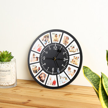 Εξατομικευμένες φωτογραφίες Κολάζ Instagram με προσαρμοσμένη εικόνα Ρολόι τοίχου Οικογενειακές φωτογραφίες Έντυπο ρολόι για Διακοσμητικό ρολόι τοίχου σπιτιού