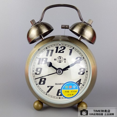Retro mechaninis žadintuvas Metalinis auksinis stalinis laikrodis Kūrybinis miegamasis prie lovos stalinis žadintuvas Laikrodis vištienos peck ryžių dovana