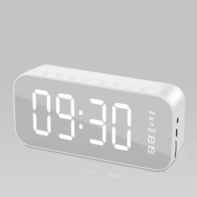 LED tükör asztali óra digitális ébresztőóra asztali óra gyerekeknek hálószoba lakberendezési Bluetooth TF kártya AUX csatlakozás FM rádió