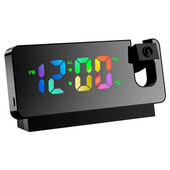 LED skaitmeninis žadintuvas Laikrodžių stalo elektroniniai staliniai laikrodžiai USB pažadinimo laikas lubų projektoriaus funkciniai laikrodžiai
