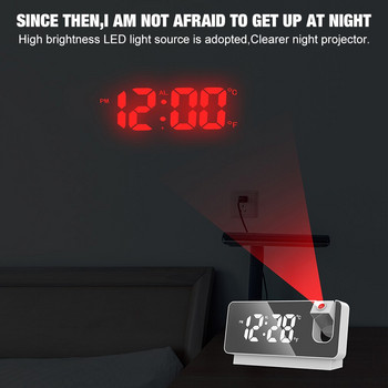 LED Ψηφιακό Ξυπνητήρι ρολόι Τραπέζι Ηλεκτρονικά επιτραπέζια ρολόγια USB Ώρα αφύπνισης Οροφής προβολέας Ρολόγια λειτουργίας