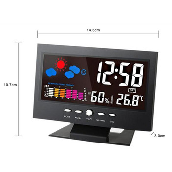 Έξυπνη ψηφιακή οθόνη USB Ημερολόγιο συναγερμού μετεωρολογικού σταθμού/Θερμόμετρο ρολογιού Ασύρματο μετρητή υγρασίας θερμοκρασίας Μετρητής