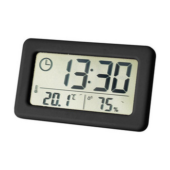 Ψηφιακό ρολόι LCD οθόνη θερμοκρασίας και υγρασίας Ρολόι επιτραπέζιο ρολόι σκανδιναβικού στυλ Φορητό ρολόι τοίχου για το σπίτι