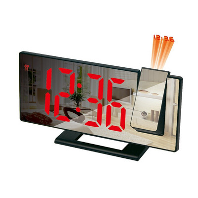 LED skaitmeninis veidrodinis žadintuvas Laikrodis Stalas Elektroniniai staliniai laikrodžiai USB Wake Up FM radijo Laiko projektorius Snaudimo funkcija 2 žadintuvas