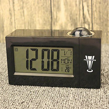Ψηφιακό Ξυπνητήρι LED Ψηφιακής προβολής Talking Nixie Ηλεκτρονικό επιτραπέζιο ρολόι με προβολή ώρας στο κρεβάτι Wake Up Projector Παιδικό ρολόι