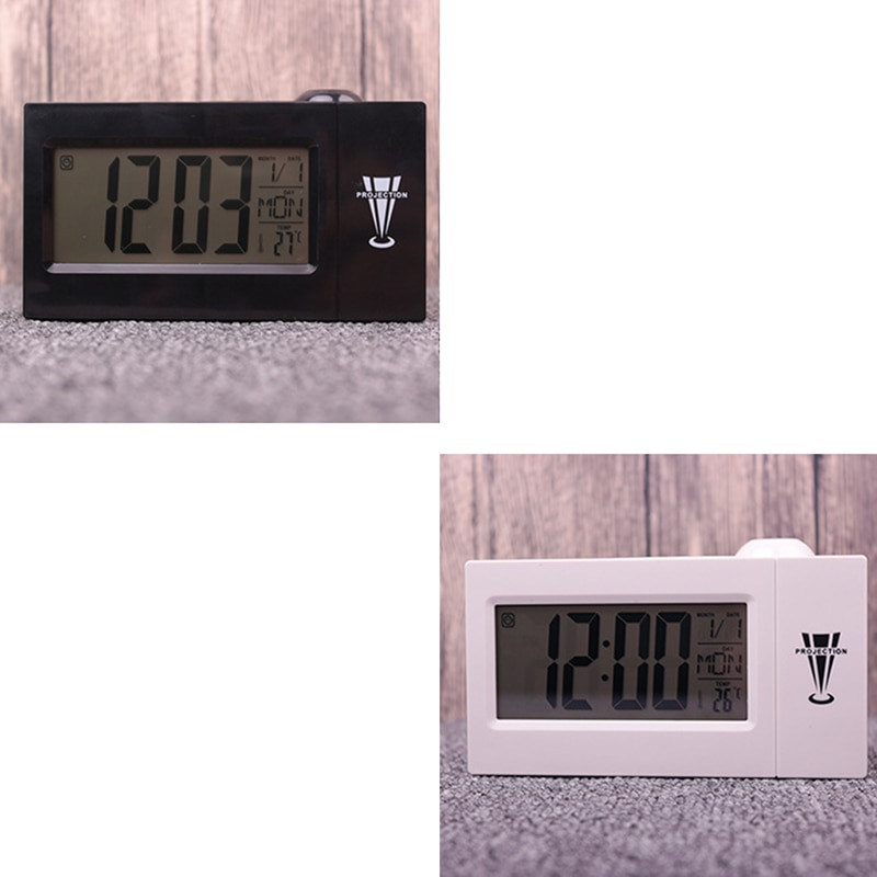 LED digitális vetítésű ébresztőóra beszélő Nixie elektronikus asztali óra időkivetítővel, éjjeli ébresztő projektor gyerekeknek