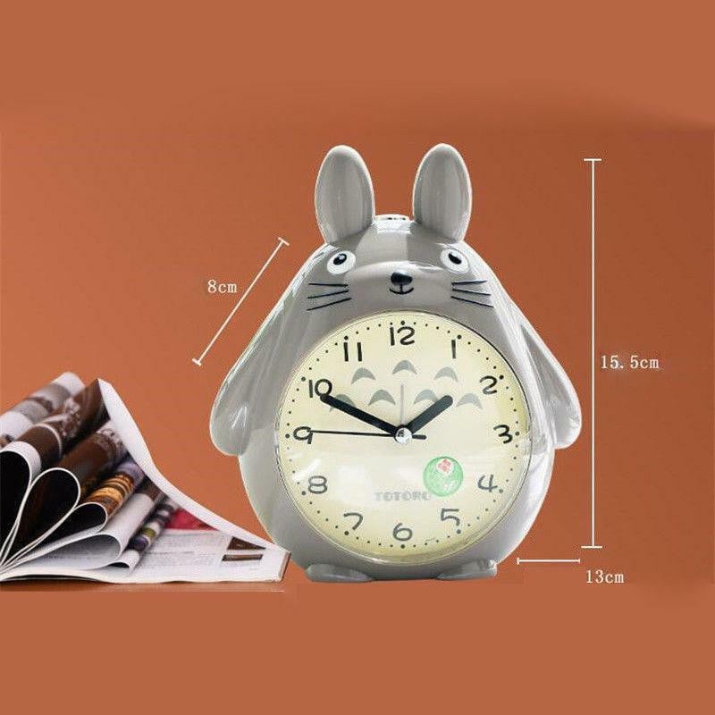 Modernaus dizaino žadintuvas Puikūs vaikų kvarcinis stalas Animacinis filmas Totoro žadintuvas Studentų namų dekoras Relogio De Parede 2021 Nauja