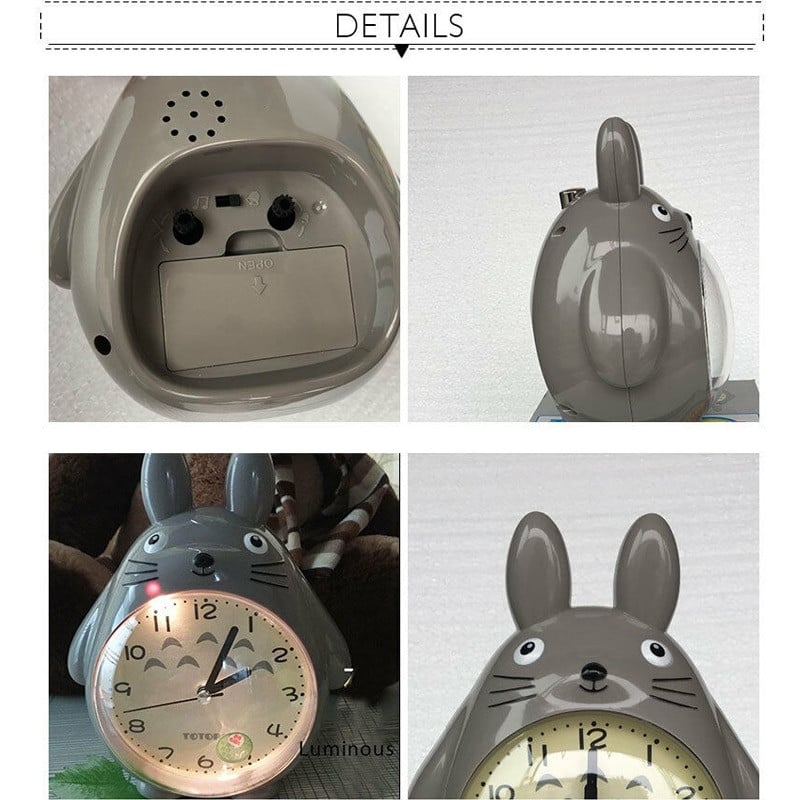 Modernaus dizaino žadintuvas Puikūs vaikų kvarcinis stalas Animacinis filmas Totoro žadintuvas Studentų namų dekoras Relogio De Parede 2021 Nauja