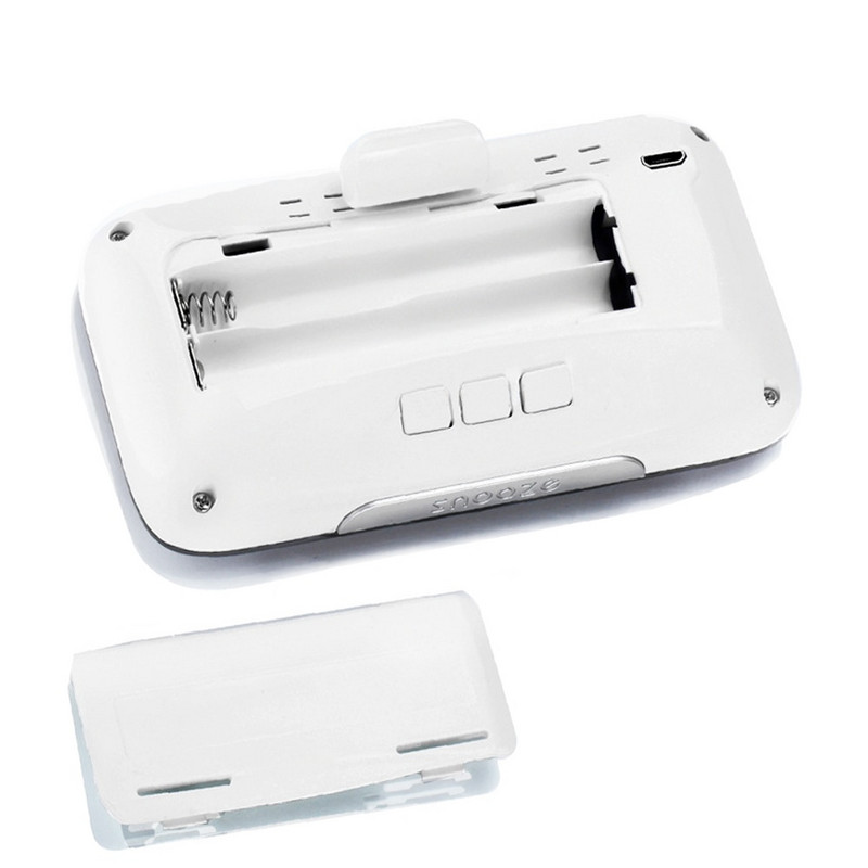 LED žadintuvas Balso valdymas Didelis ekranas Skaitmeninis laikrodis Snausti prie lovos Elektroninis stalinis žadintuvas Laiko ataskaitų teikimas