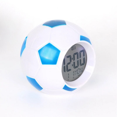 Futbolo skaitmeninis žadintuvas LED naktinis apšvietimas vaikams miegamojo stalinė lempa Biuras Kelionių valdymas balsu stalinis laikrodis Naktinė šviesa Sveglia