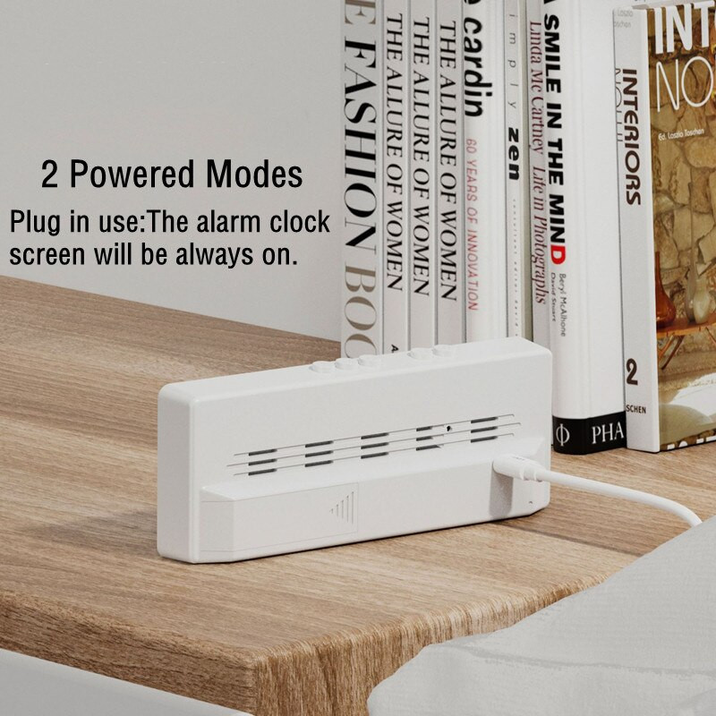 Balso valdymo veidrodinis žadintuvas Skaitmeninė temperatūra Dvigubi žadintuvai Snausti Stalinis stalinis laikrodis 12/24h LED laikrodžiai