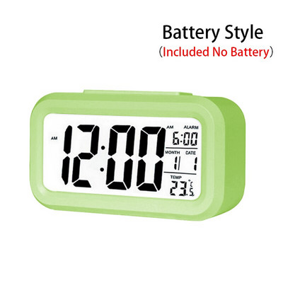Ceas cu alarmă digitală cu LED Ceas cu alarmă digitală, electronică inteligentă, ceas de birou, iluminare din spate, la birou, la domiciliu, temperatură, date leneșe, calendar, ceasuri