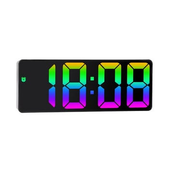 Ακρυλικό/Καθρέφτης Ψηφιακό Ξυπνητήρι Φωνητικός έλεγχος Πολύχρωμη γραμματοσειρά Νυχτερινή λειτουργία Επιτραπέζιο ρολόι Αναβολή 12/24 ωρών Ηλεκτρονικά ρολόγια LED