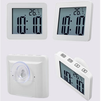 Νέα ψηφιακά ρολόγια μπάνιου Απλά LCD Ηλεκτρονικό Ξυπνητήρι Αδιάβροχα Ρολόγια Θερμοκρασία Ξυπνητήρι Μπάνιου Χρονοδιακόπτης κρέμεται