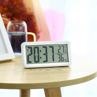 Влажност Температура Цифрови будилници Snooze Настолен часовник Захранван от батерии LED електронен часовник Декорация на бюро за домашен офис
