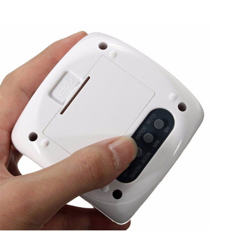 Ébresztőóra kivetítő óra LED kijelző idő Digitális beszélő Hangutasítás Hőmérő Szundi funkció Asztali órák Asztali óra